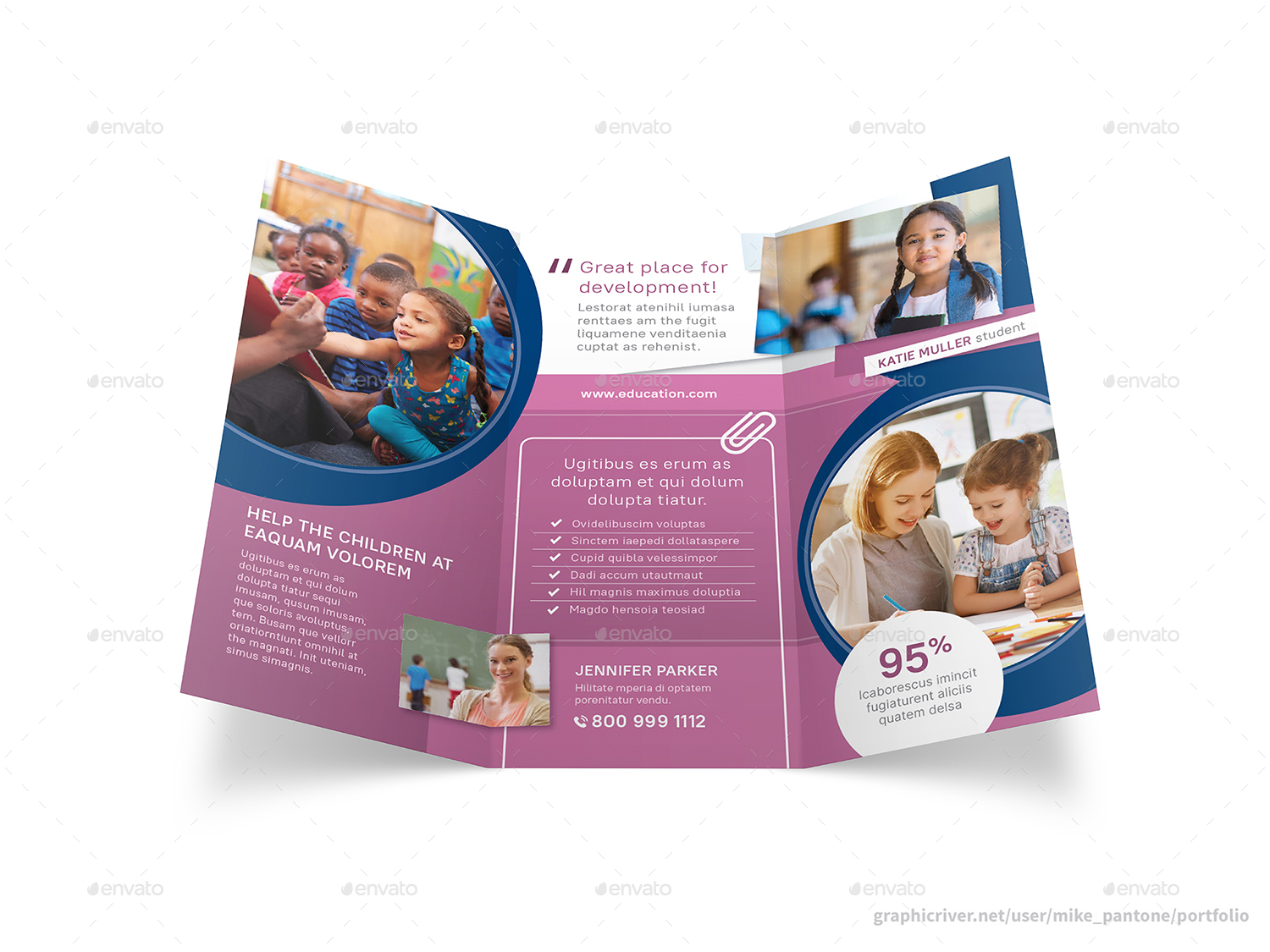 Elementary School Trifold Brochure by Mike_pantone GraphicRiver